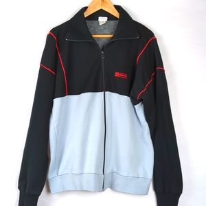 CONVERSE Vintage Men's Black Gray Zip Front Track Jacket